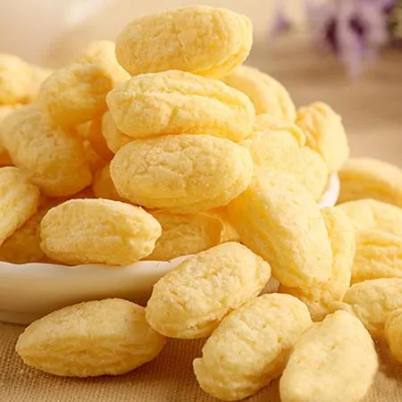 Ginger gul gør farven på den puffede mad mere levende og behagelig